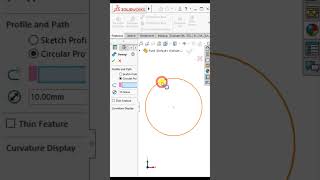 Solidworks Swept with Circular Profile [upl. by Ahsiea]