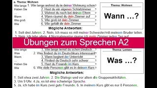 Übungen zum Sprechen A2 Teil I amp II  German Speaking Exercises A2 [upl. by Nikal]