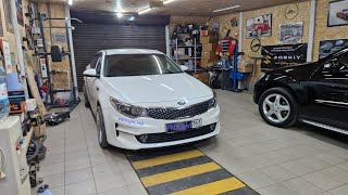 Kia Optima Замена галогеновых линз на лазерные линзы Aozoom Laser gen5 BILED [upl. by Annaeel]