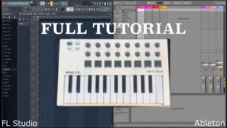 How to hook up the Arturia MiniLab mkll to AbletonFL Studio  Full Tutorial [upl. by Enetsuj862]