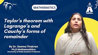 Taylor’s theorem with Lagrange’s and Cauchy’s forms of Remainder  Mathematics  S Chand Academy [upl. by Eilah]