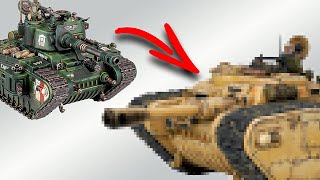 Kitbashing A CUSTOM TALLARN Rogal Dorn Tank [upl. by Ahselaf]