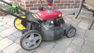 Honda Blackmax GCV160 Lawnmower Drill Electric Start [upl. by Ecirtram]