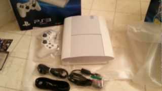 PS3 Super Slim Classic White Limited Edition System Unboxing [upl. by Nnylasor]