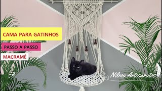 MACRAMÉ  CAMA PARA GATINHOS [upl. by Manvil61]