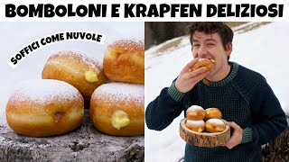 BOMBOLONI ALLA CREMA E KRAPFEN la ricetta di casa mia infallibile e deliziosa  Davide Zambelli [upl. by Nadoj]