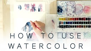 HOW TO USE WATERCOLOR  Introduction Tutorial [upl. by Polly]