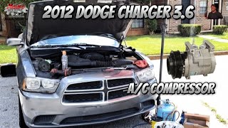 2012 DODGE CHARGER SE 36  HOW TO REPLACE AC COMPRESSOR  HowtoDiy [upl. by Marijane]