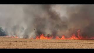 Wheat Farm Caught on Fire in Hillsboro Oregon [upl. by Notniv259]