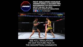 🇺🇸🇧🇷👊🎮 UFC 277 Julianna Peña Amanda Nunes 2 BW Championship Fight Simulation Highlight shorts [upl. by Nedle730]