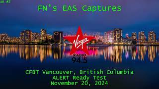 British Columbia ALERT Ready Test on CFBT 11202024 AR 2 [upl. by Amelia]