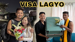 DHIRAJ KHO VISA LAGYO GOING ABROAD￼🥹 SMALL SURPRISE GIFT FOR HIM❤️ [upl. by Candyce]