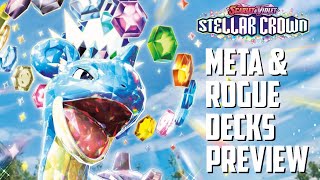 NEW AND UPDATED Stellar Crown Decks Pokemon TCG Preview [upl. by Nivad]