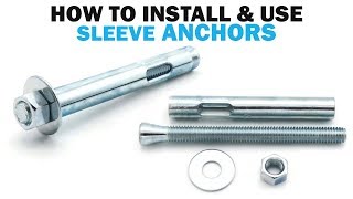 How to Install Concrete Masonry Sleeve Anchors  Fasteners 101 [upl. by Lrigybab]