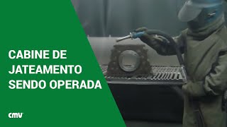 Cabine de jateamento em operação  cmvcombr [upl. by Koralle]