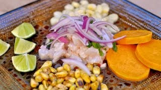 Peruvian Ceviche Recipe  Ceviche Peruano  World of Flavor [upl. by Raila]