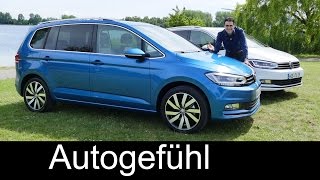 Allnew Volkswagen VW Touran FULL REVIEW test driven MPV 2016  Autogefühl [upl. by Shugart]