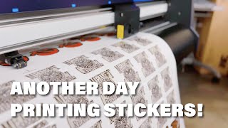 Another day Printing Stickers at StickerLAcom Custom Stickers [upl. by Learsiy]