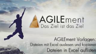 AGILEMENT  Dateien auslesen und kopieren mit Excel Dateien in Excel auflisten [upl. by Nerrag287]