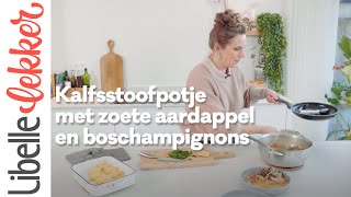 Klaar in 30 minuten kalfsstoofpotje met zoete aardappel en boschampignons [upl. by Anaele]