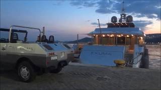 Mega Yacht Exuma 50m Amphibious Jeep  Kavala Greece [upl. by Alakcim]