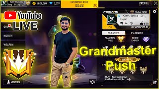 Free Fire Live Grandmaster Push Season 37  Road To Top 10  Azim Gaming [upl. by Lakim816]