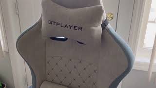 GTPLAYER Gaming Chair Computer Chair w Pocket Spring Cushion Linkage Armrests and Footrest Review [upl. by Atalya182]