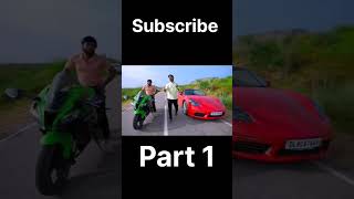 Drag Race Our Boxster VS NinjaZX1OR  Part 1  Super Bike VS Super Car [upl. by Sarkaria]