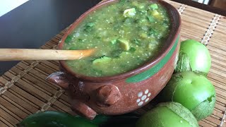 Salsa verde para tacos de canasta [upl. by Neelya839]