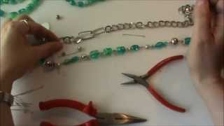 Schmuck selber machen Kette aus altem Schmuck neu gearbeitet Upcycling [upl. by Airemahs]