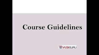 VLSIGuru Institute  Course Guidelines [upl. by Salhcin]