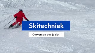 Skitechniek carven zo doe je dat skitechniek wintersport skiles skileraar [upl. by Yerga]