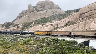 Union Pacific 8345 EMD SD70ACe Lead Powers Manifest Train Up Sullivan’s Curve 6 Total Locomotives [upl. by Ydna119]