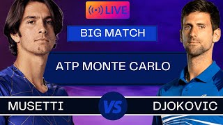 ATP LIVE NOVAK DJOKOVIC VS LORENZO MUSETTI ATP MONTE CARLO OPEN 2024 TENNIS PREVIEW STREAM [upl. by Alleynad654]