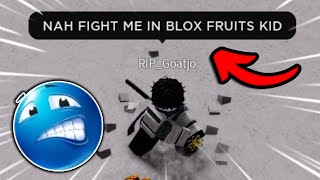 quotnah fight me in blox fruits kidquot💀  The Strongest Battlegrounds [upl. by Arutak]