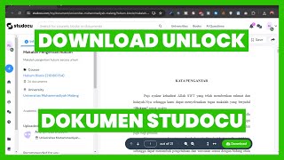 CARA DOWNLOAD DOKUMEN DI WEBSITE STUDOCU RESMI LEGAL [upl. by Ahsei121]