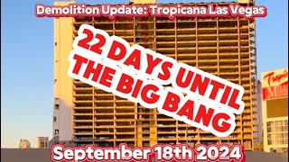 Demolition Update Tropicana Hotel Las VegasSeptember 18th 2024 UNEDITED FOOTAGE [upl. by Viola]