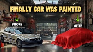 Modified Honda Civic in 30 Days 2 in 1 Paint Done ❤️🖤 [upl. by Aneerol]