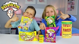 Extreme Sour Candy Review  Warheads Challenge Toxic Waste Super Lemon Japanese Candy [upl. by Aihsek868]