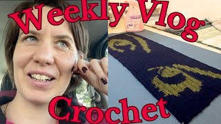 Je veux terminer ma tapisserie en crochet avant la fin de la semaine Weekly artist vlog [upl. by Sundin]