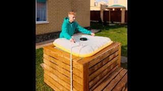 DIY A backyard pool made of pallets Imade [upl. by Asiek]