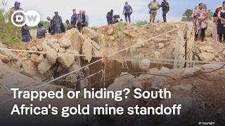 Families urge authorities to rescue illegal gold miners in South Africa  DW News [upl. by Peony]