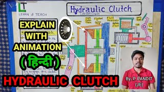 HYDRAULIC CLUTCH IN HINDI WITH ANIMATION [upl. by Enihpled]