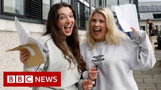 GCSE results Northern Ireland students receive their grades [upl. by Coltin]