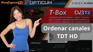 Ordenar canales en TDT HD Opticum T Box 👌 [upl. by Leraj642]