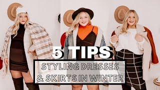 How to Style Dresses amp Skirts in Fall and Winter  Plus Size Winter Lookbook [upl. by Basile895]