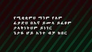 Tesfaye Gabiso የሚቋቋምህ ማንም የለም Lyrics Yemiquaquamih manim yelem [upl. by Alida]