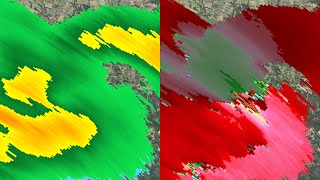 2024 Columbia Tennessee Tornado FWLX Radar Loop [upl. by Alihs644]