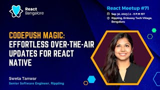 Codepush Magic Effortless OvertheAir Updates for React Native by Sweta Tanwar [upl. by Aynat]