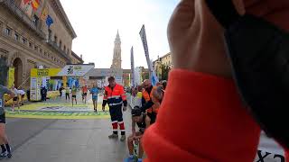 EN DIRECTO SALIDA MARATON 42k ZARAGOZA CAMPEONATO NACIONAL Y 10K [upl. by Essilem]